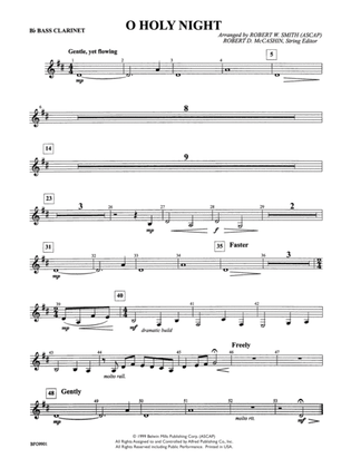 O Holy Night: B-flat Bass Clarinet