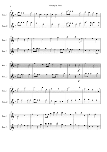 6 simple duets based on hymns, for 2 alto recorders image number null