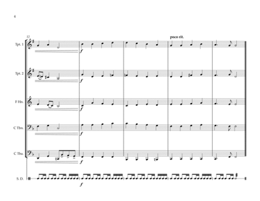 European Anthem (Ode to Joy) for Brass Quintet & (opt. Snare drum) image number null