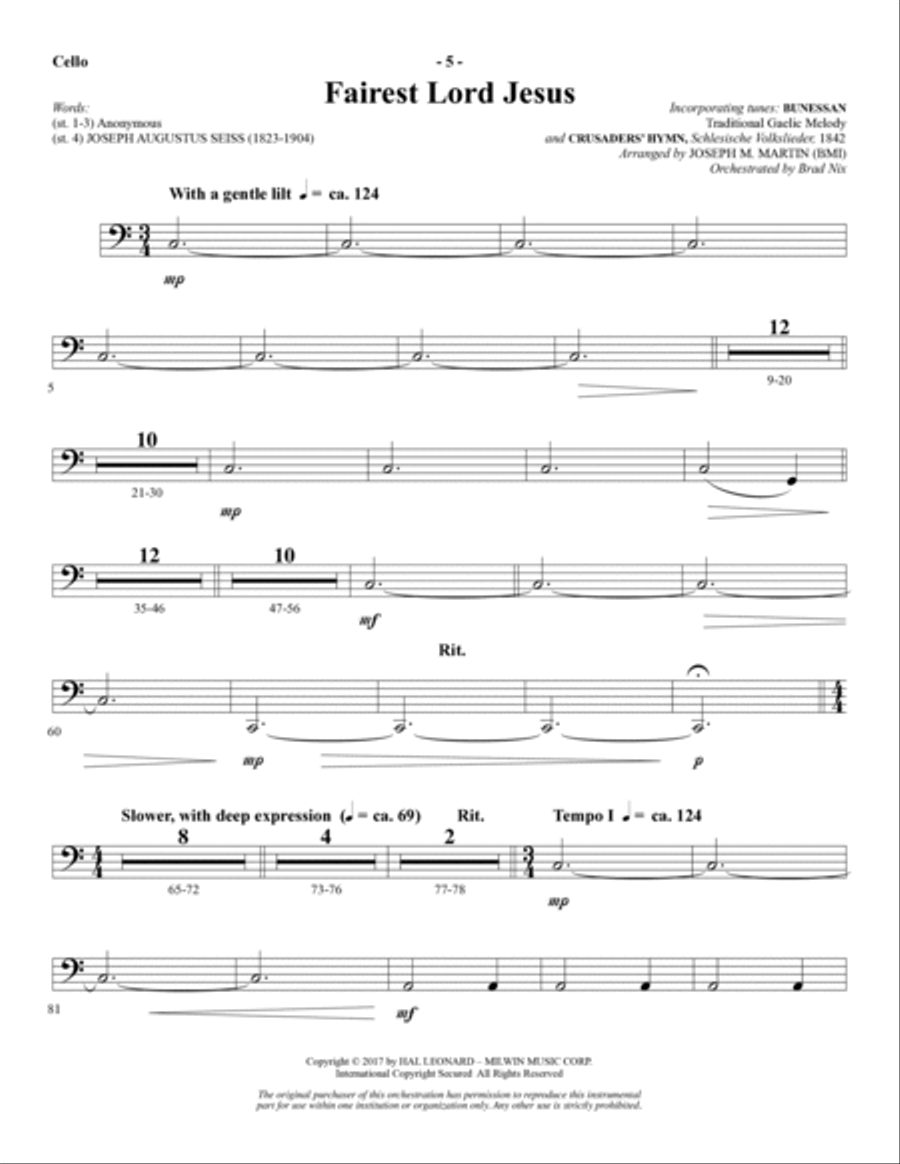 Portraits in Grace - Cello Choir scores gallery preview page 6