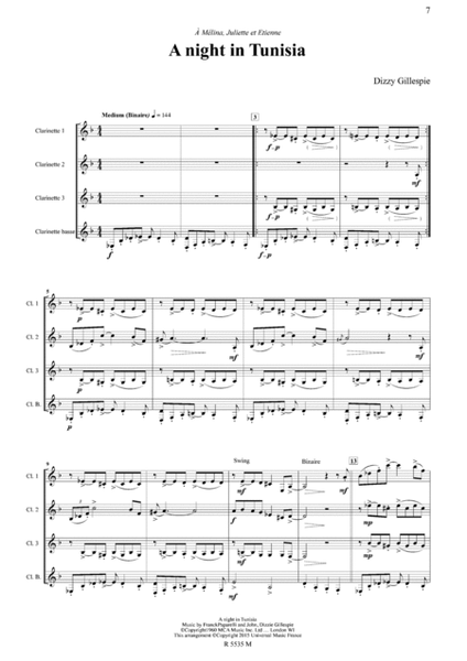 Ebony quartets vol 2 pour quatuor de clarinettes