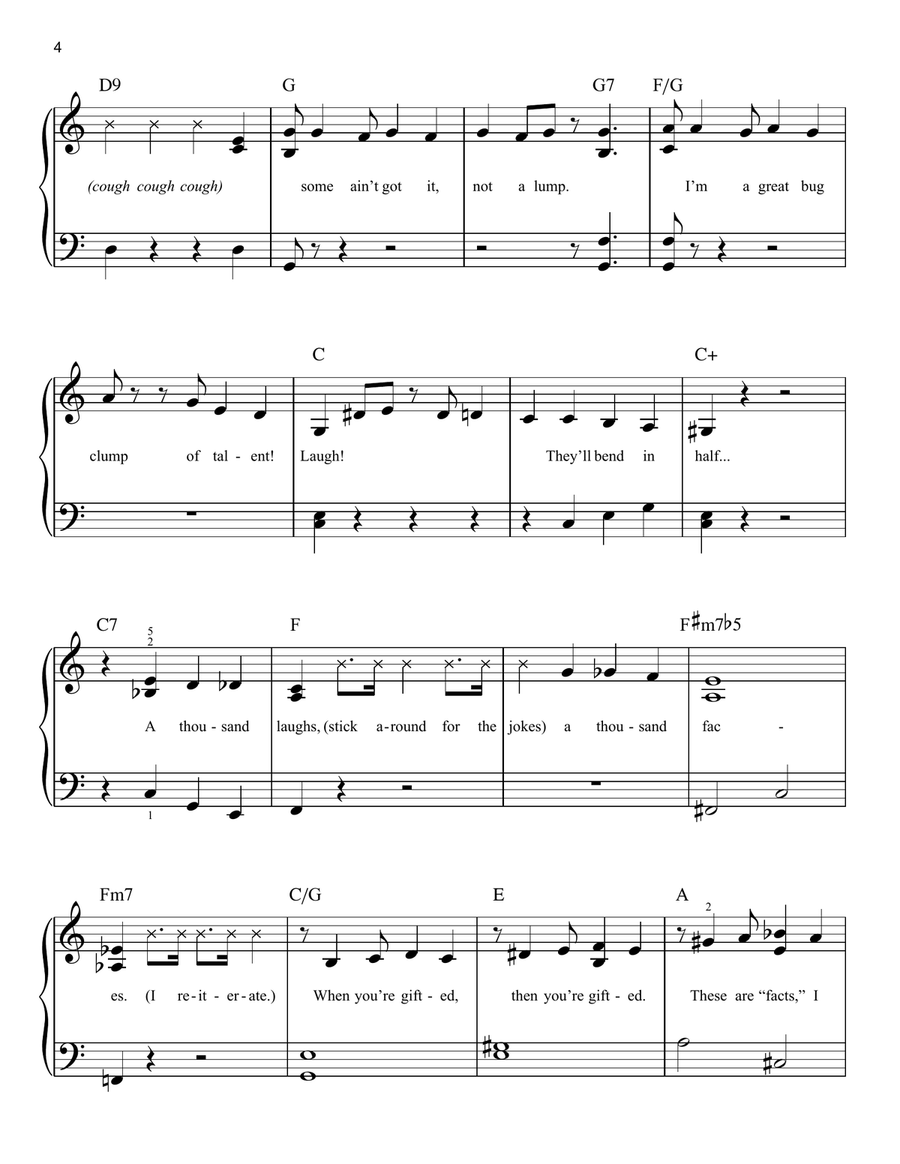 I'm The Greatest Star (from Funny Girl) Easy Piano scores gallery preview page 4