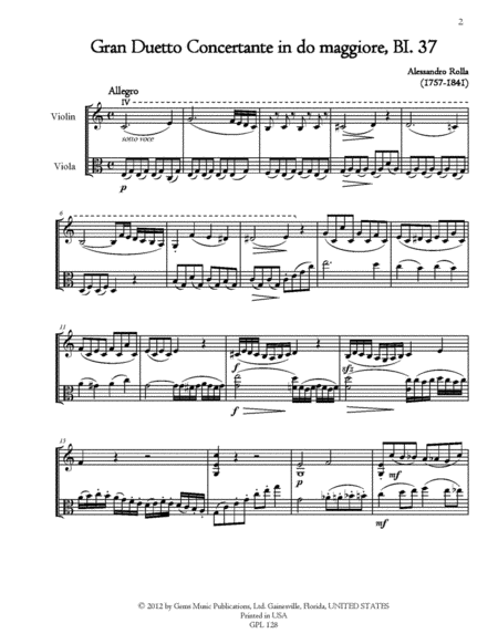78 Violin-Viola Duets, BI. 33-110 Volume 2 (BI. 37-39)