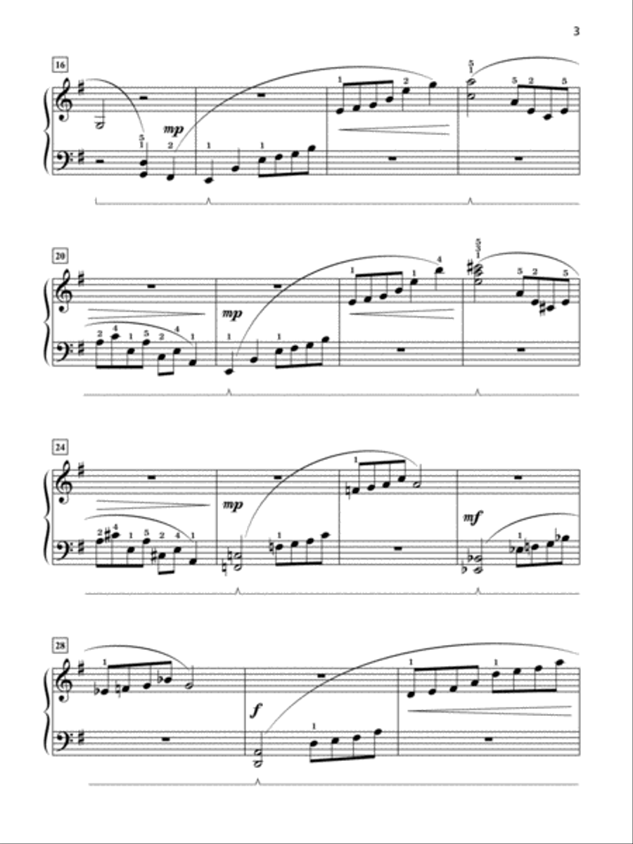 Grand One-Hand Solos for Piano, Book 4: 8 Early Intermediate Pieces for Right or Left Hand Alone Piano Method scores gallery preview page 3