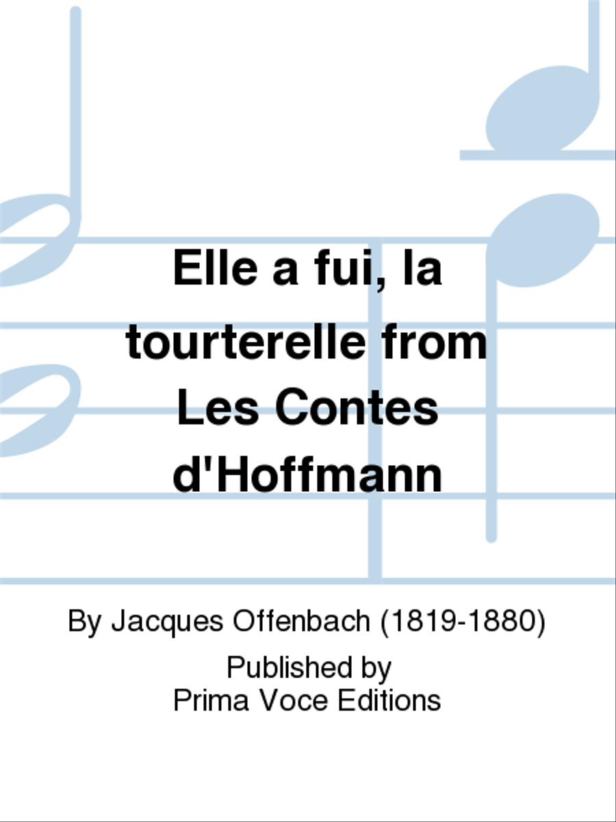 Elle a fui, la tourterelle from Les Contes d'Hoffmann Soprano Voice scores gallery preview page 1