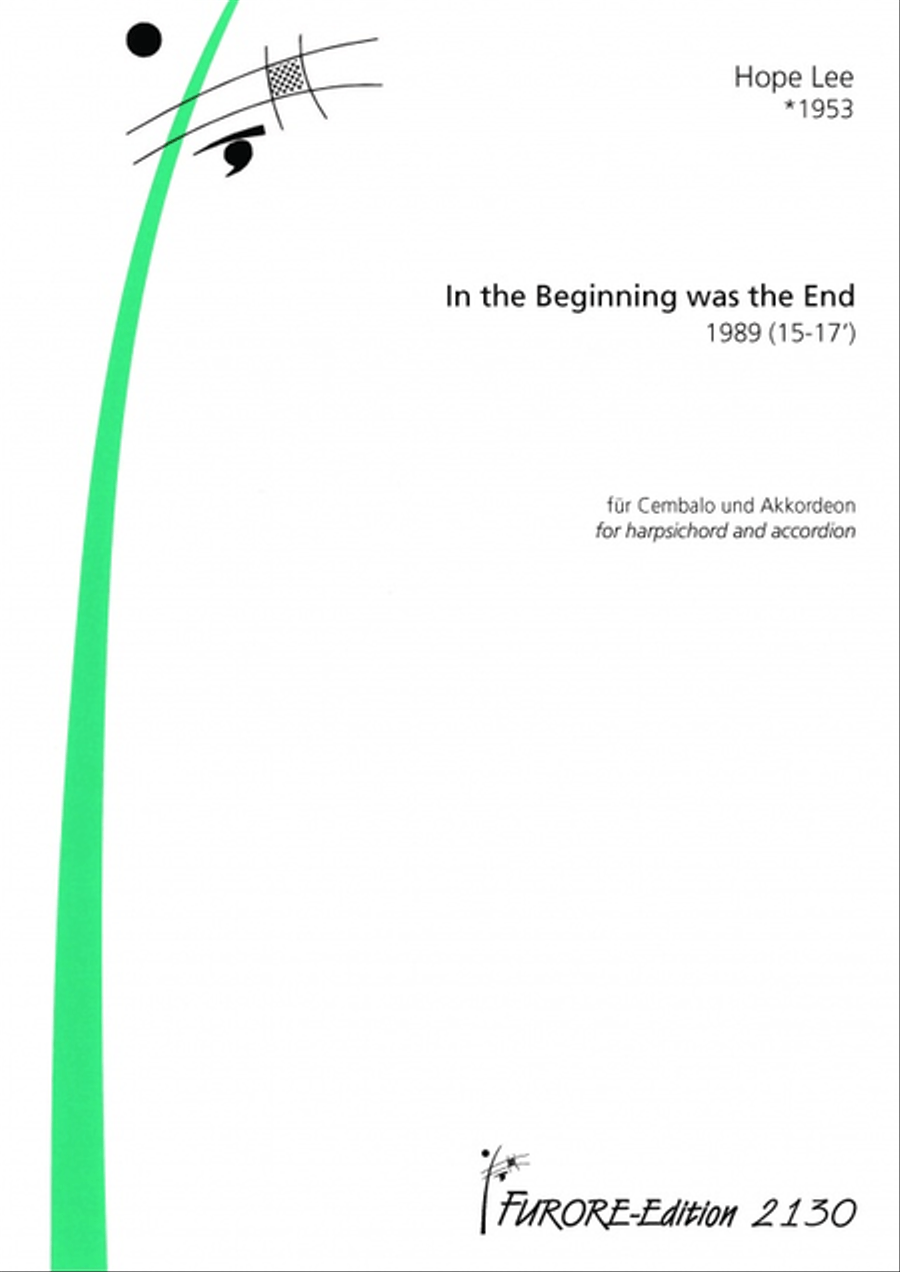 In the beginning was the end Harpsichord scores gallery preview page 1