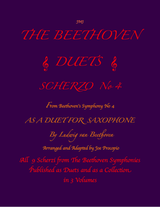 The Beethoven Duets For Saxophone Scherzo No. 4