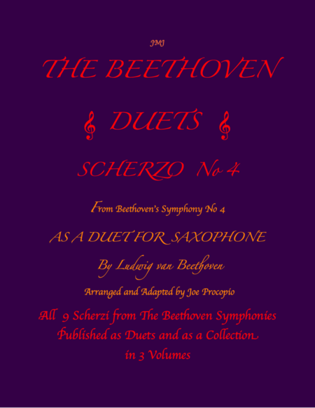 The Beethoven Duets For Saxophone Scherzo No. 4 image number null