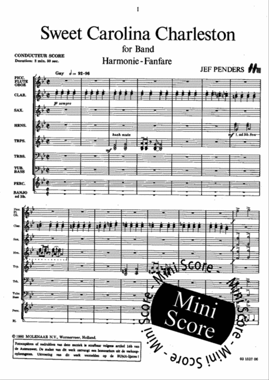 Sweet Carolina Charleston Concert Band scores gallery preview page 5