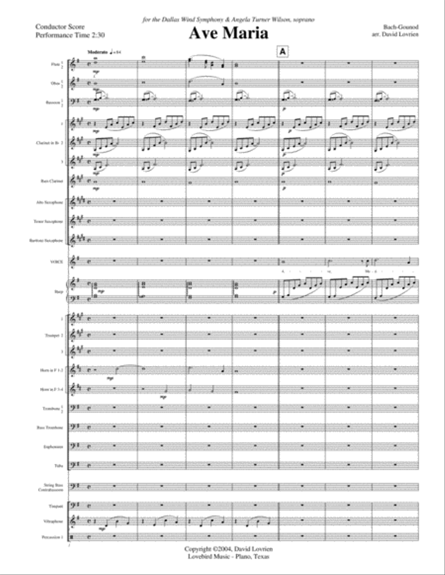 Ave Maria Concert Band scores gallery preview page 5