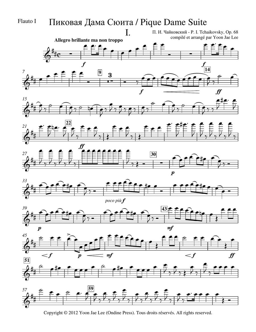 Tchaikovsky (arr. Lee): Pique Dame (The Queen of Spades) Suite, Op. 68, Set of Parts Full Orchestra scores gallery preview page 5