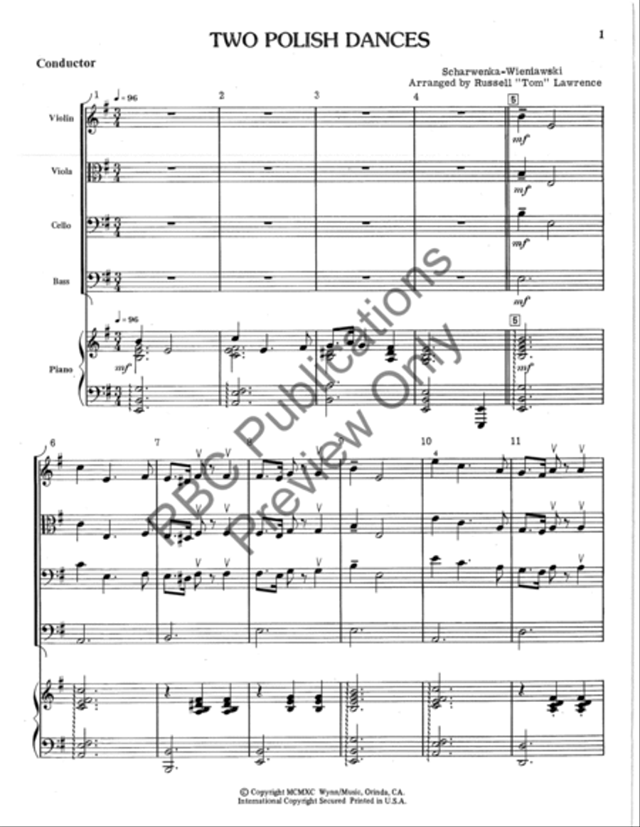 Two Polish Dances (Score) String Orchestra scores gallery preview page 2