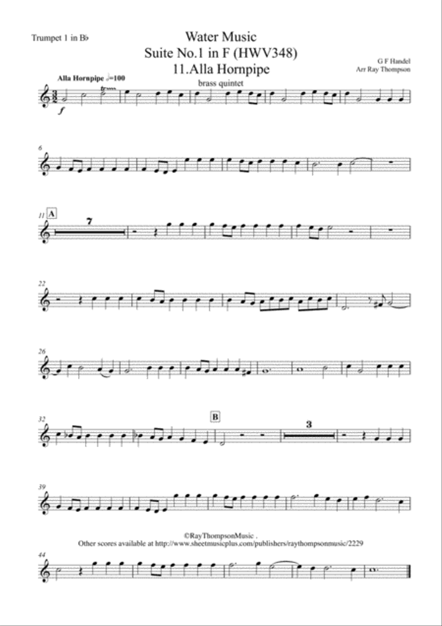 Handel:.Alla Hornpipe from Suite No.1 in F 