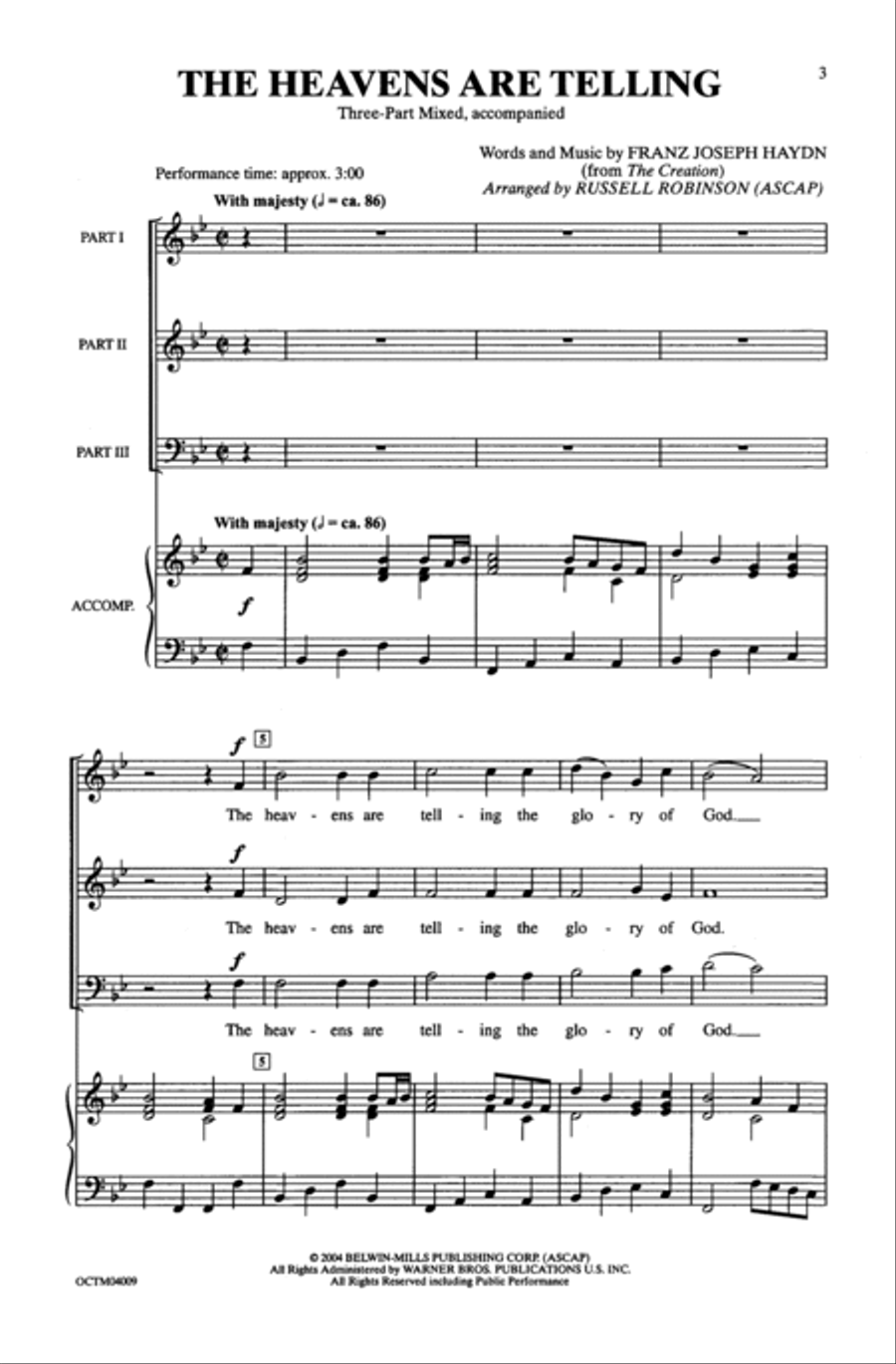 The Heavens Are Telling The Heavens Are Telling 3-Part scores gallery preview page 17
