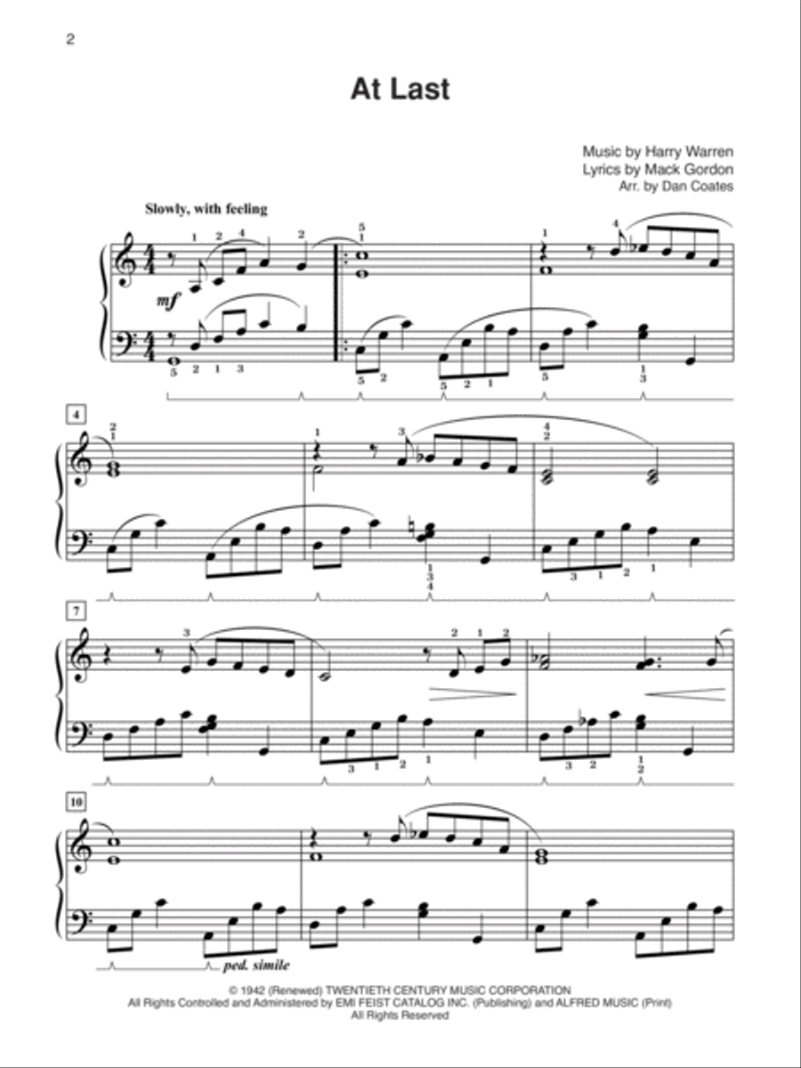 Dan Coates Popular Piano Library -- Timeless Standards Piano Solo scores gallery preview page 2