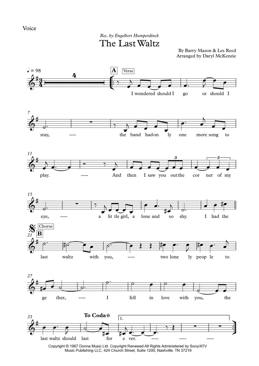 The Last Waltz The Last Waltz Bass Guitar scores gallery preview page 1