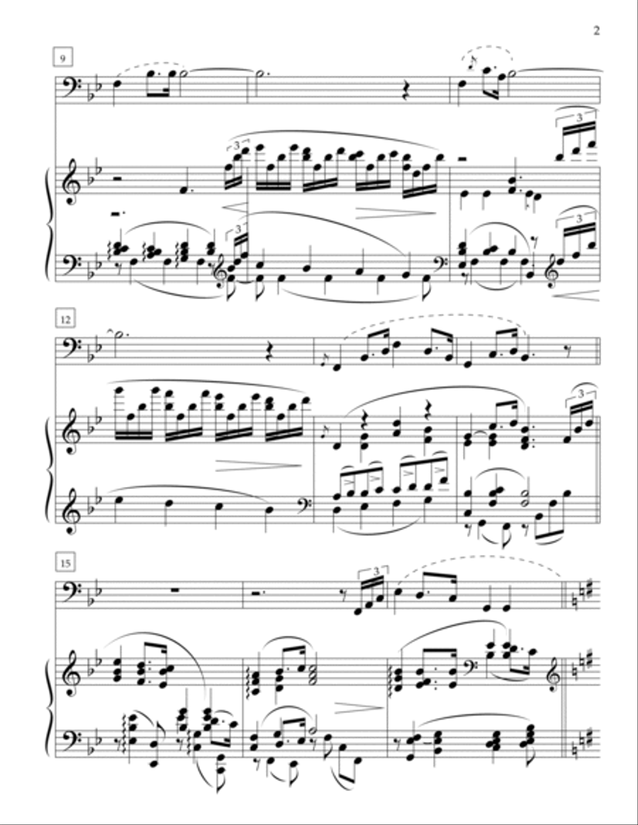 Here Comes the Bride - for the New Millennium - Cello & Piano Piano scores gallery preview page 3