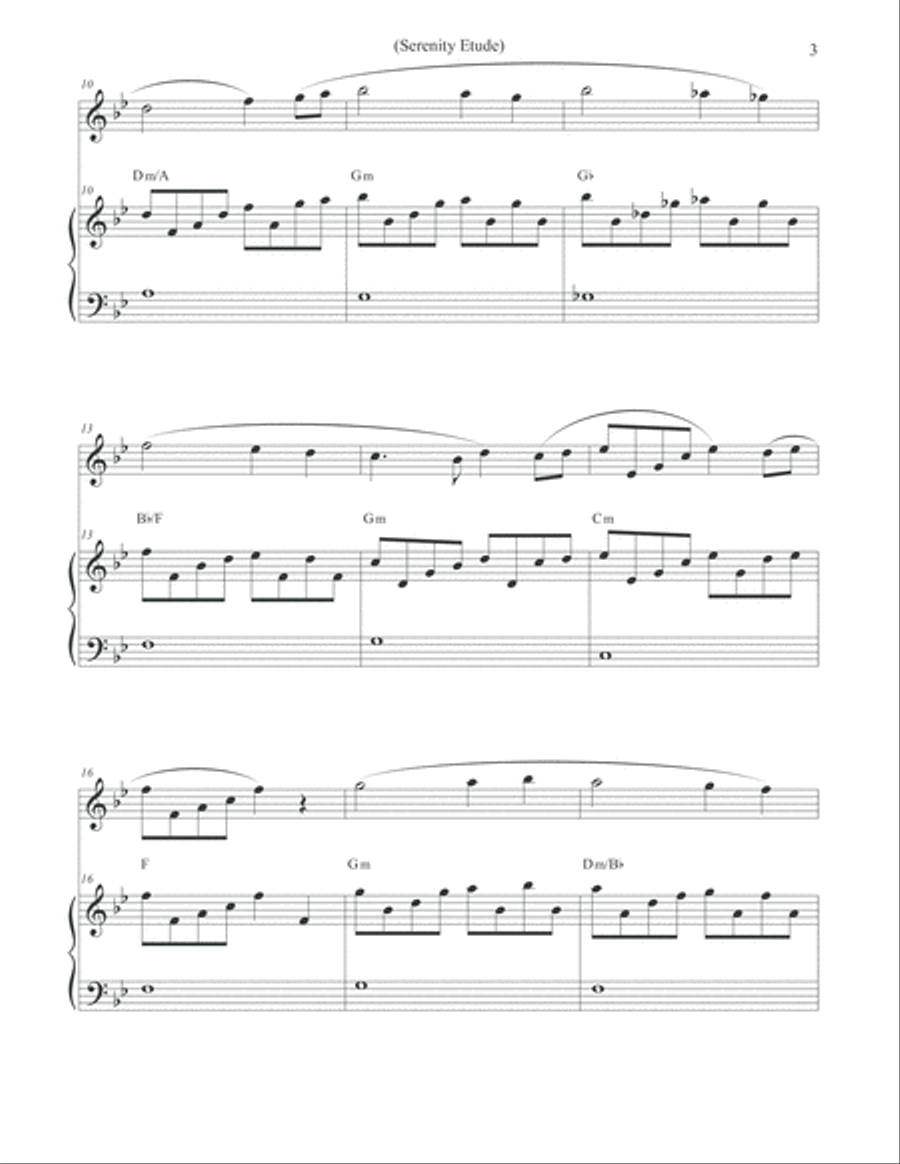 Serenity Etude - Flute & Piano Flute Solo scores gallery preview page 3