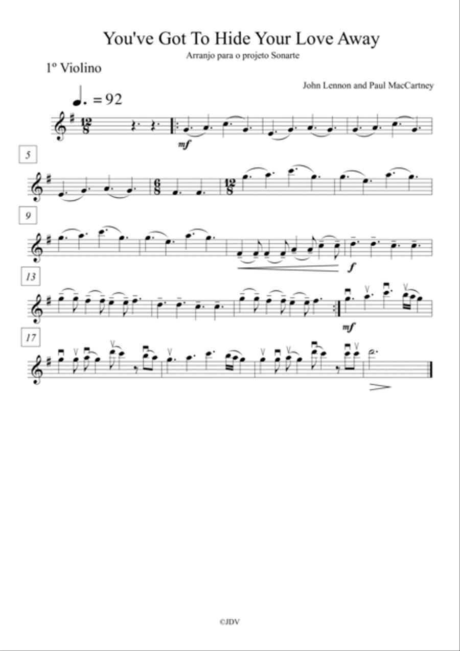 You've Got To Hide Your Love Away String Orchestra scores gallery preview page 4