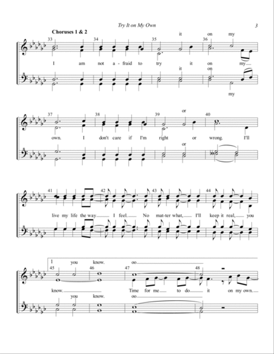 Try It On My Own SSAA scores gallery preview page 3