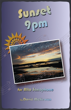 Book cover for Sunset 9pm, for Alto Saxophone Duet