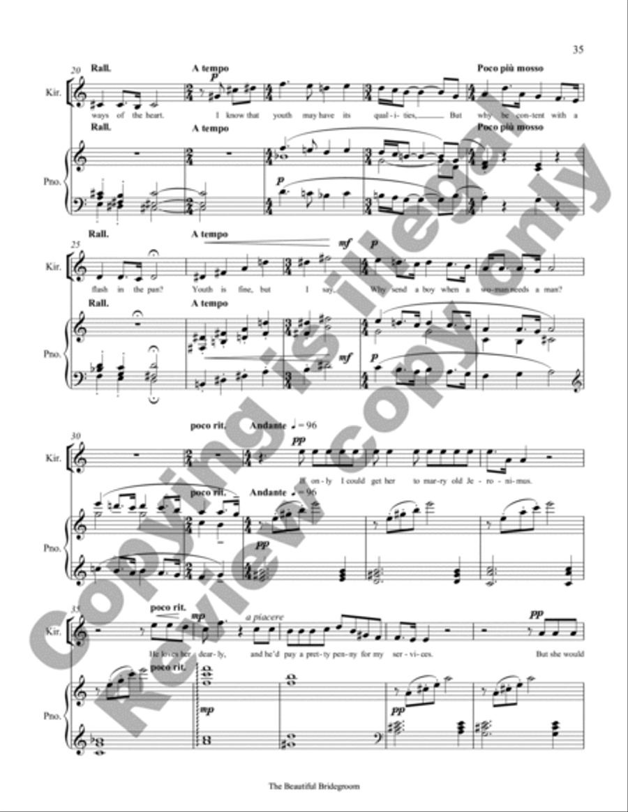 The Beautiful Bridegroom (Piano/Vocal Score) Choir scores gallery preview page 17