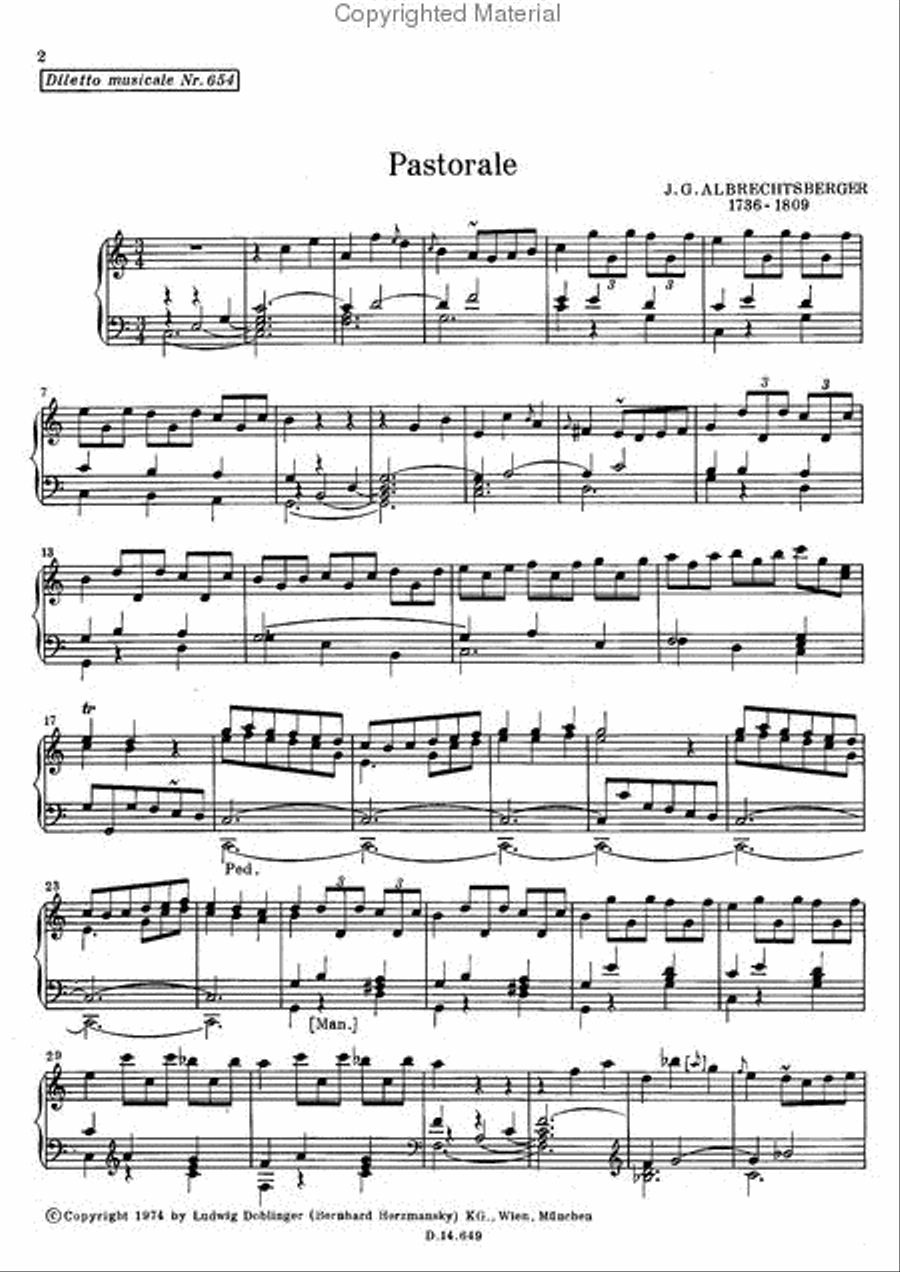 6 Pastoralstucke fur Orgel Organ scores gallery preview page 3