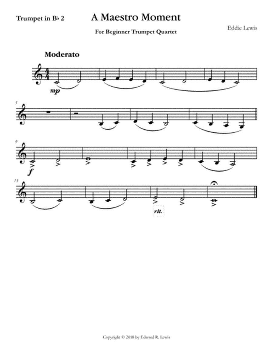 A Maestro Moment for Beginner Trumpet Quartet image number null