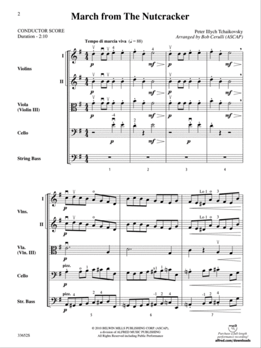 March from The Nutcracker String Orchestra scores gallery preview page 2