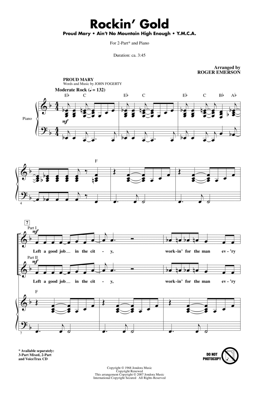 Rockin' Gold (Medley) 2-Part scores gallery preview page 1