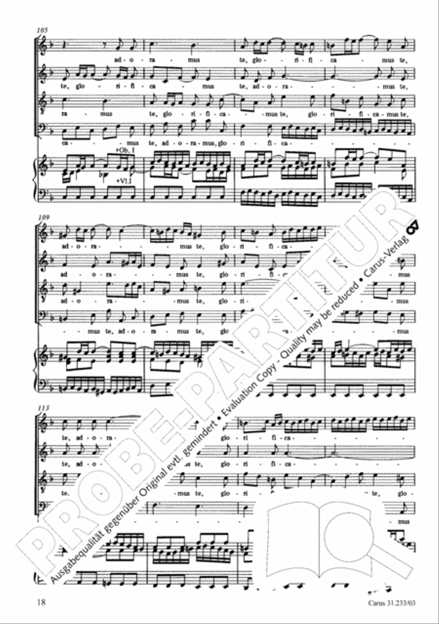 Mass in F major 4-Part scores gallery preview page 22