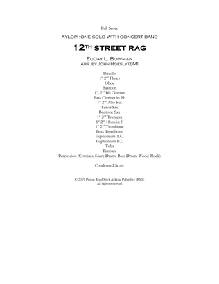 Twelfth Street Rag (12th Street Rag)- Solo Xylophone with Band