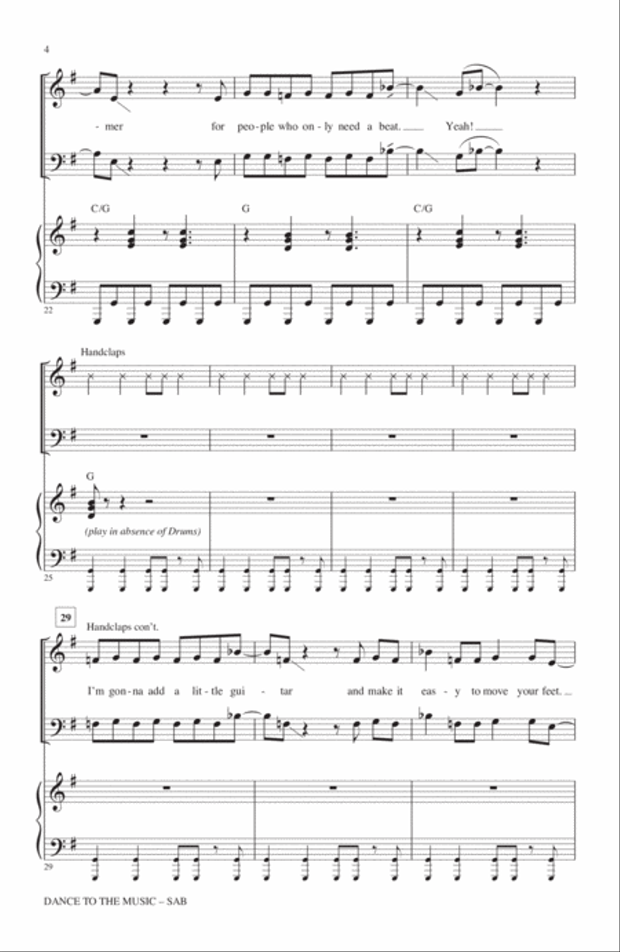 Dance To The Music 3-Part scores gallery preview page 3