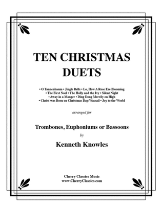 Book cover for Ten Christmas Duets for Trombone or Euphonium