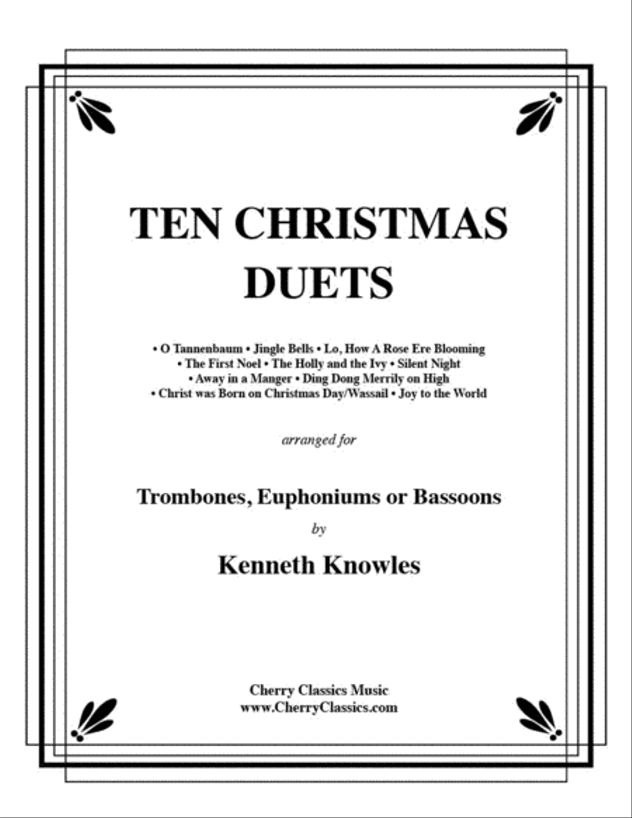 Book cover for Ten Christmas Duets for Trombone or Euphonium