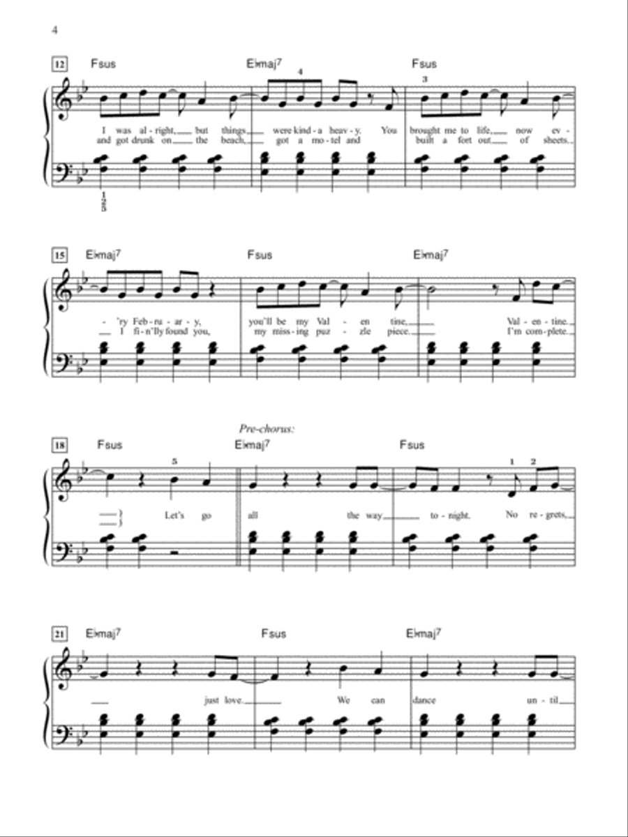 Teenage Dream Easy Piano scores gallery preview page 2