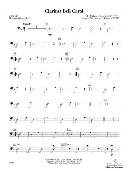 Clarinet Bell Carol: (wp) B-flat Tuba B.C.