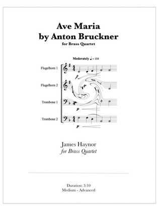 Book cover for Ave Maria for Brass Quartet