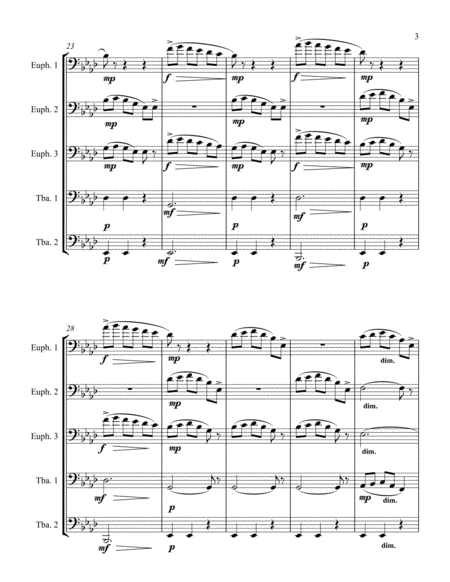 Serenade for String Orchestra Movement 2 for Three Euphoniums and Two Tubas image number null