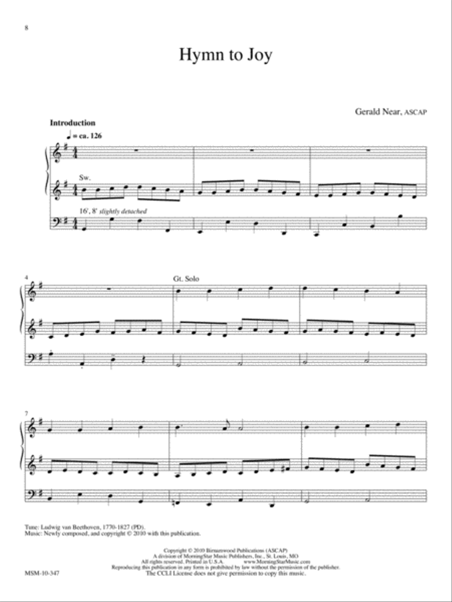 Laudes Domini: 10 Hymn Introductions and Harmonizations for Organ, Volume 1 Organ scores gallery preview page 3