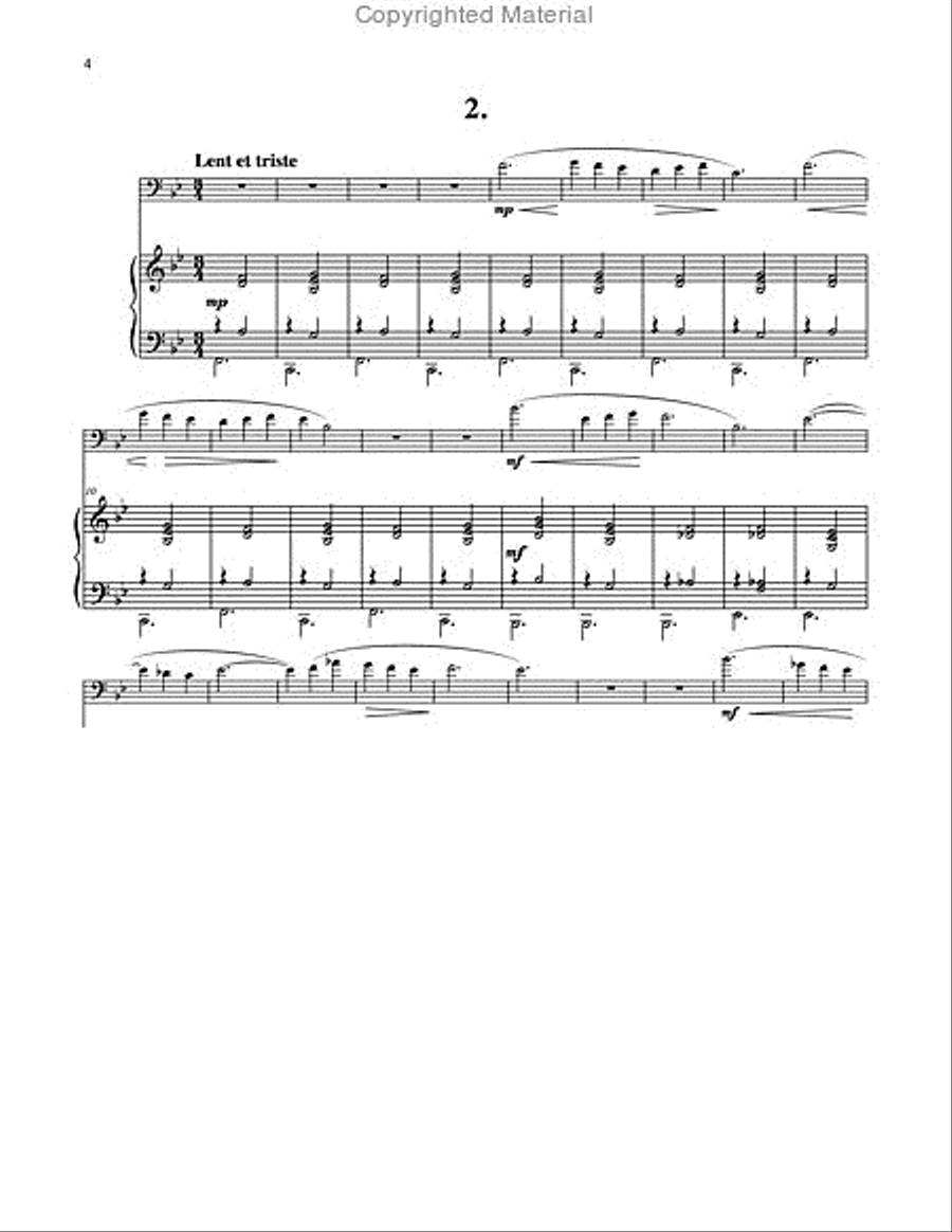 Trois Gymnopédies for Euphonium & Piano Euphonium scores gallery preview page 5