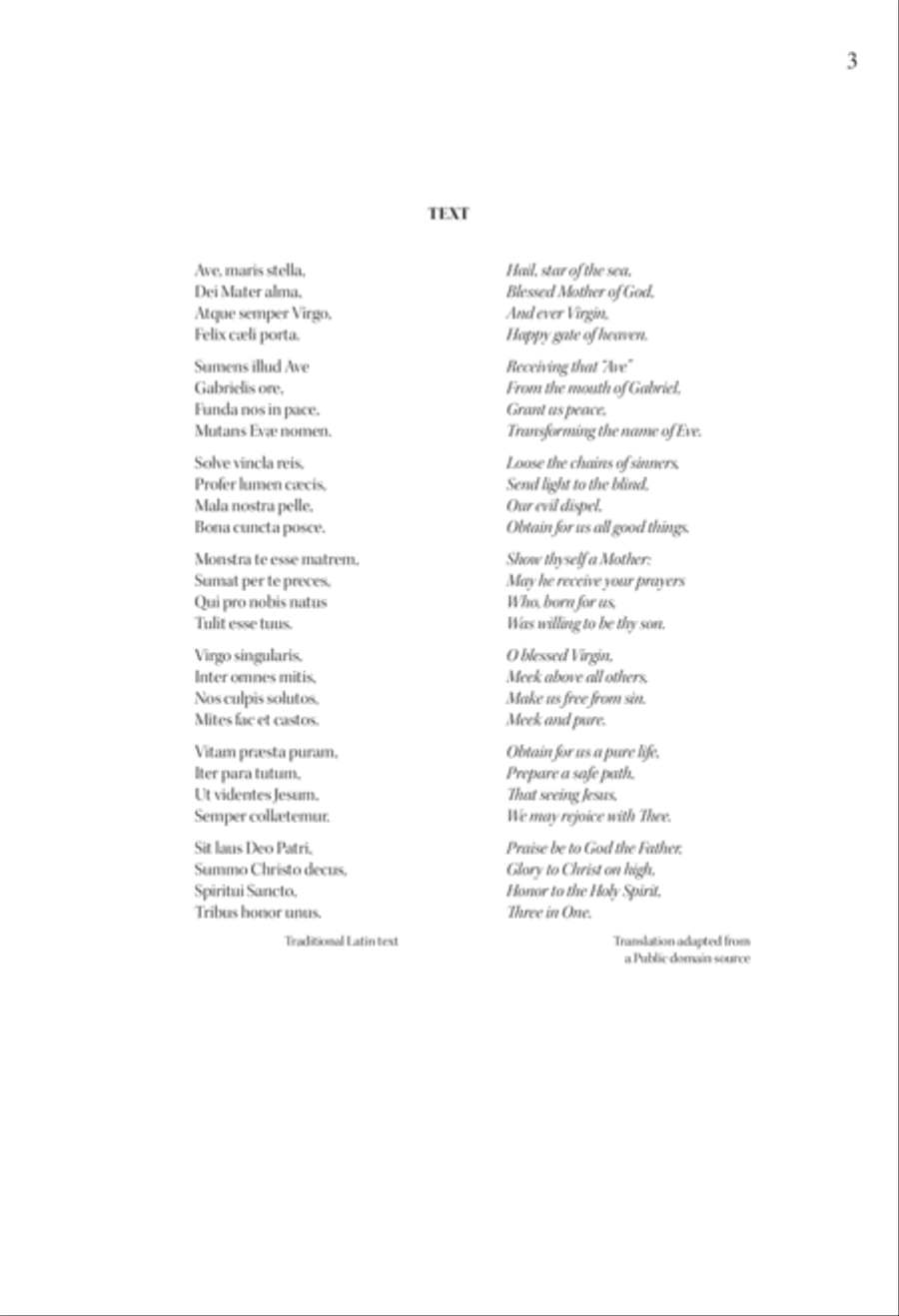 Ave, maris stella from Four Sacred Choruses 4-Part scores gallery preview page 3