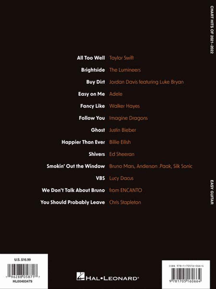 Chart Hits of 2021-2022 Electric Guitar scores gallery preview page 8