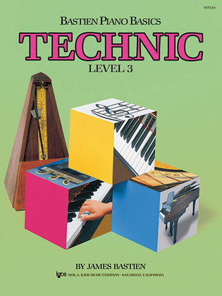 Book cover for Bastien Piano Basics, Level 3, Technic