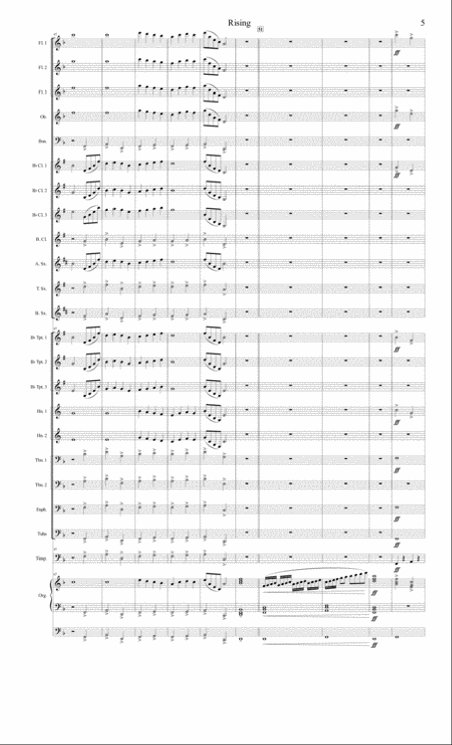 Rising (Score) Concert Band scores gallery preview page 6