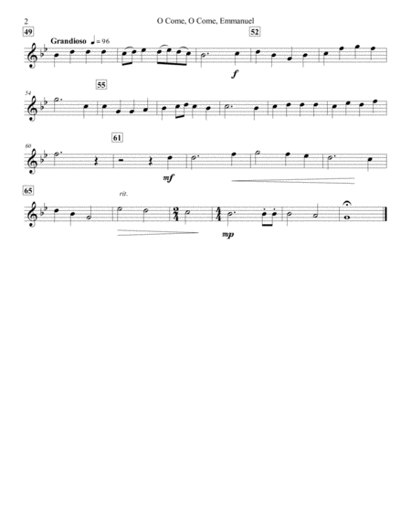 O Come, O Come, Emmanuel (Clarinet Quartet) image number null