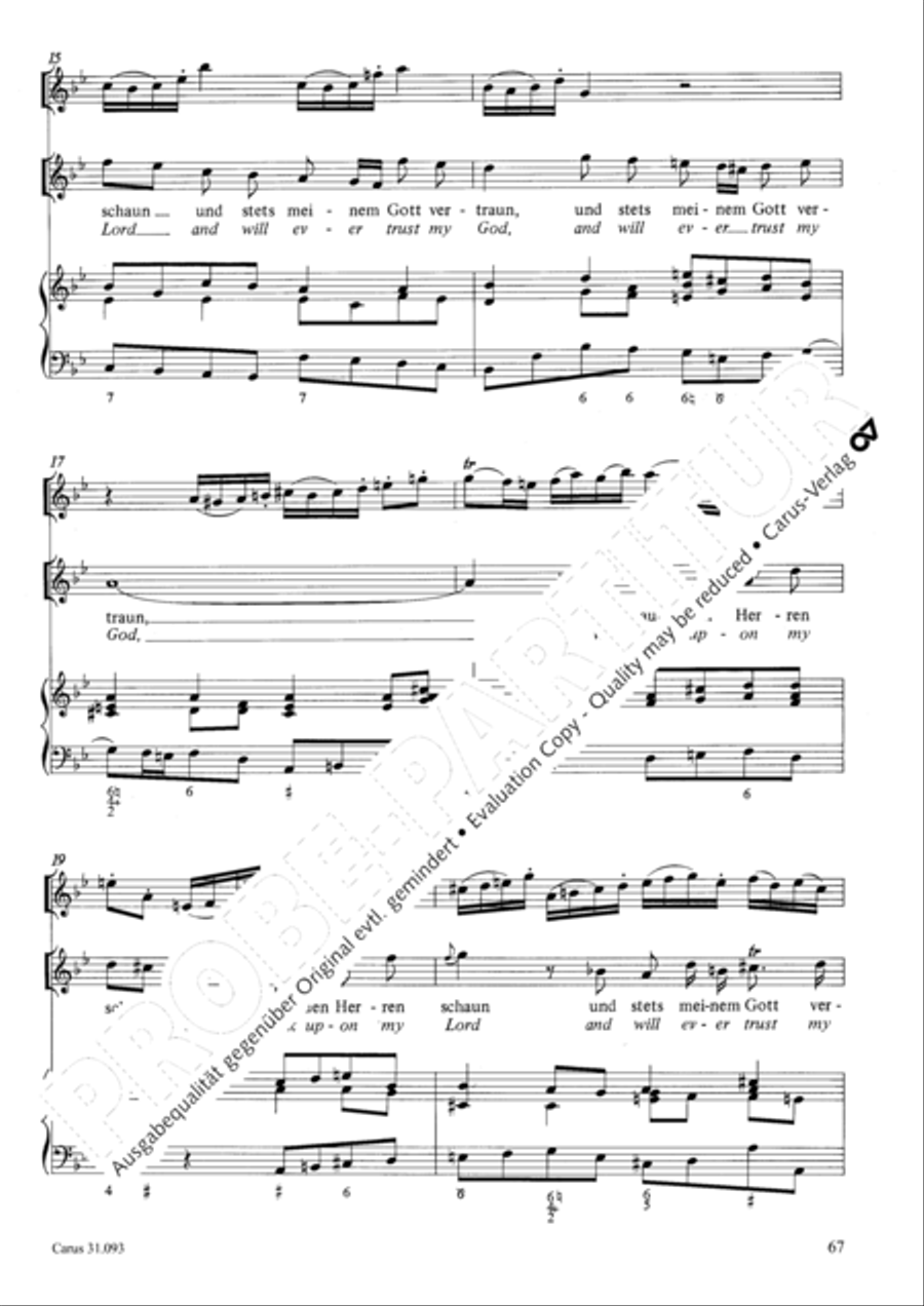 All those who seek God's sov'reign guidance (Wer nur den lieben Gott lasst walten) 4-Part scores gallery preview page 68