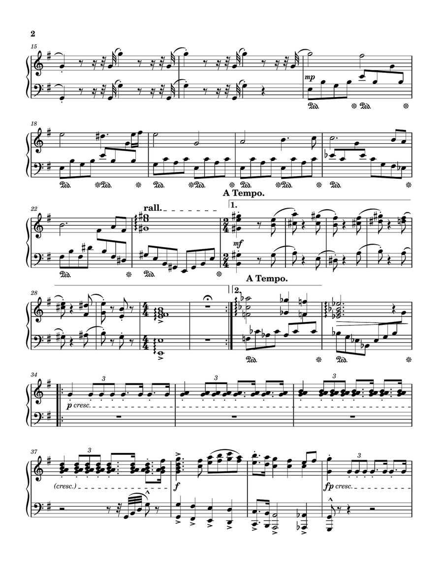 Allegro Maestoso in G Major Piano Solo scores gallery preview page 2