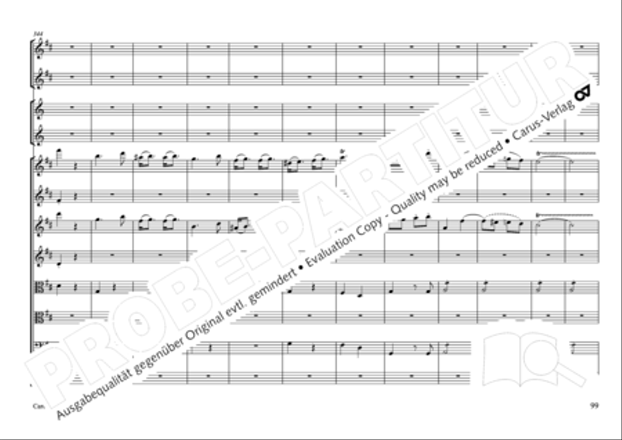 Concertone in D major Horn scores gallery preview page 100