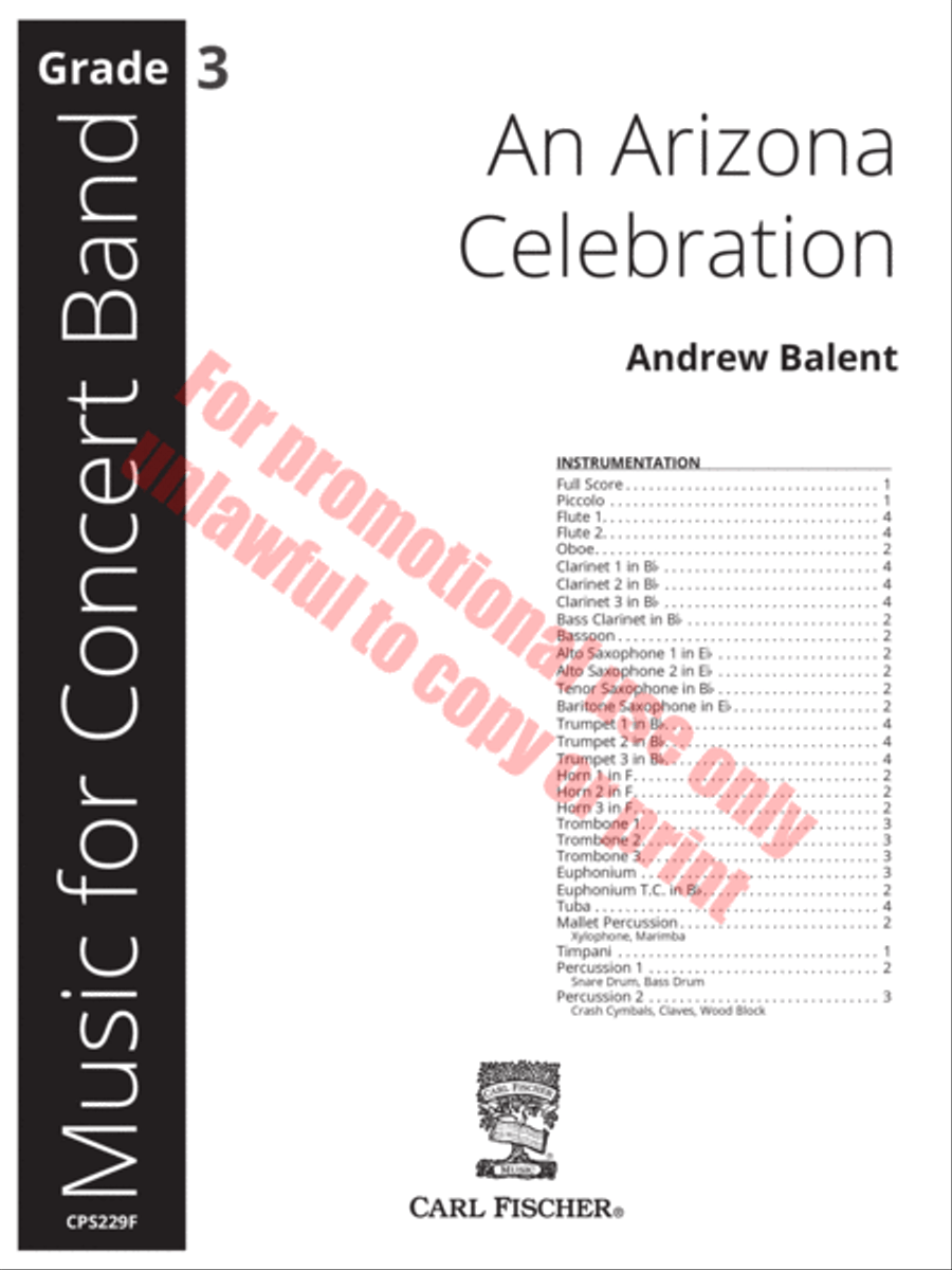 An Arizona Celebration An Arizona Celebration Concert Band scores gallery preview page 2